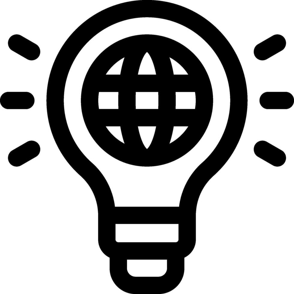 A light bulb with a globe inside it vector
