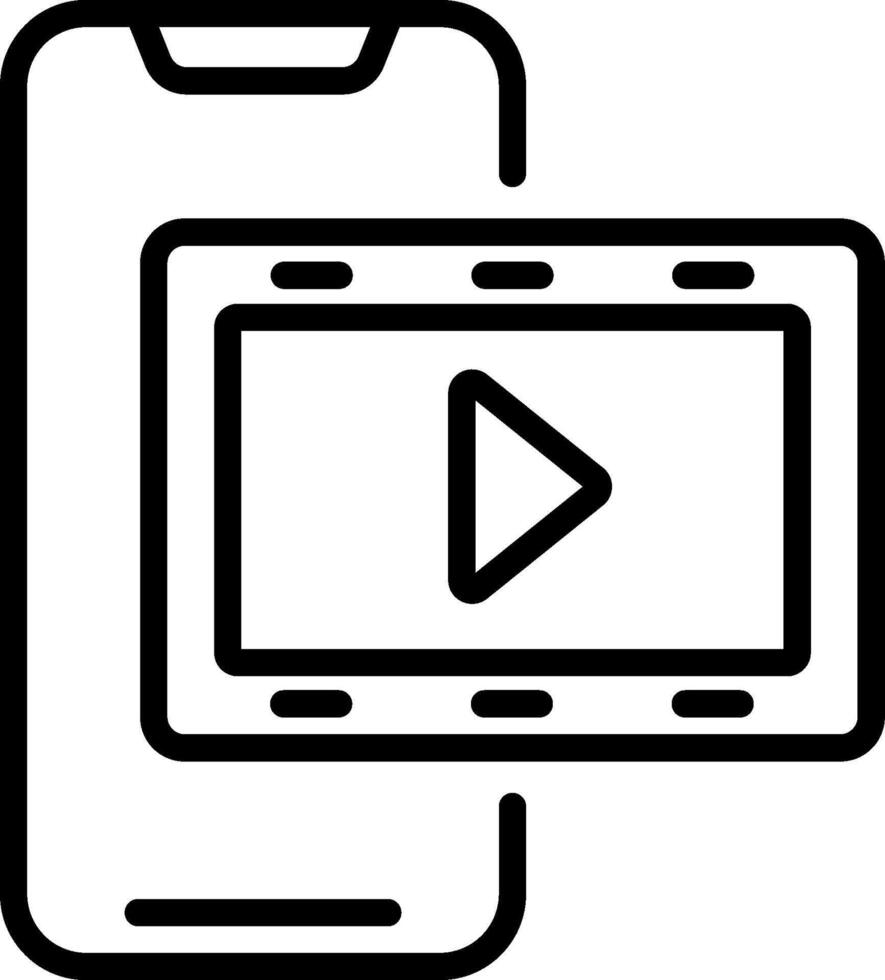 player icon on a smartphone vector