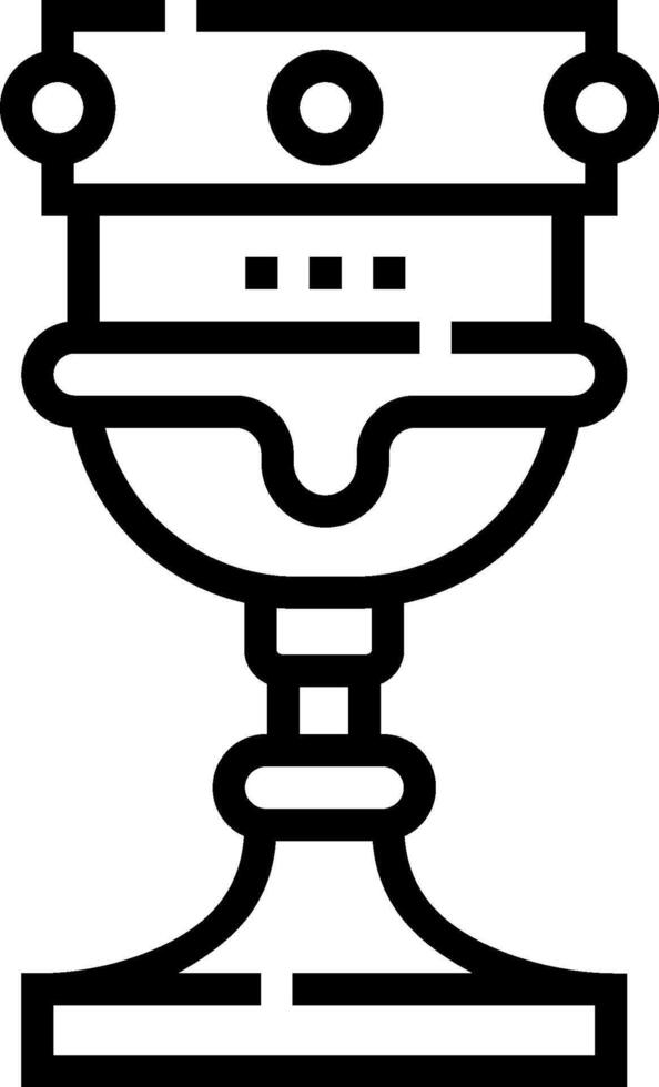 A black and white drawing of a cup vector