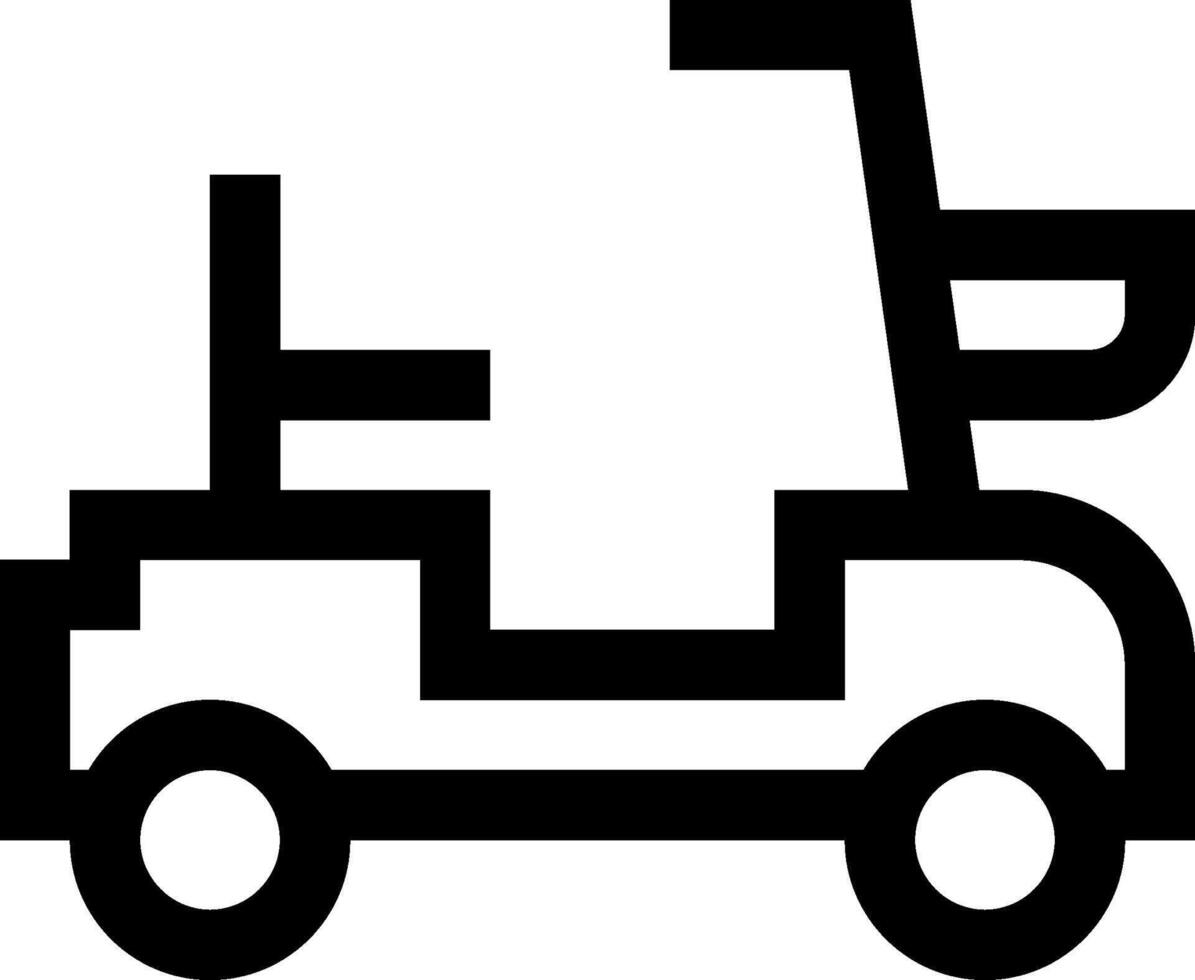 Golf cart icon vector