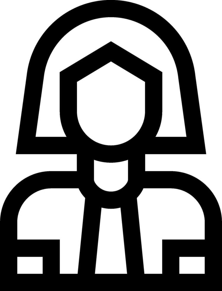 A black and white icon of a person with a tie vector