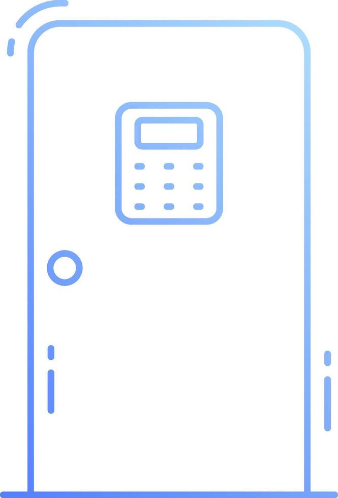 A door with a calculator on it vector