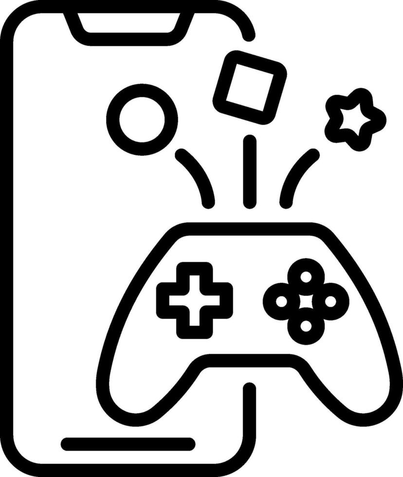 A black and white image of a game controller and phone vector