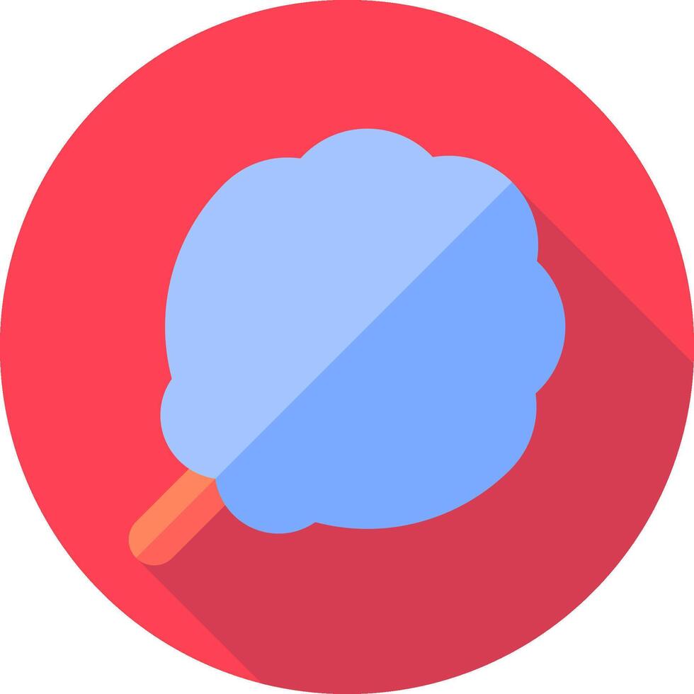 A blue and pink cotton candy on a stick vector