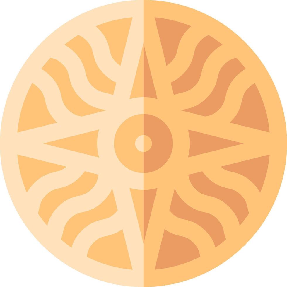 A sun and star in a circle on a white background vector
