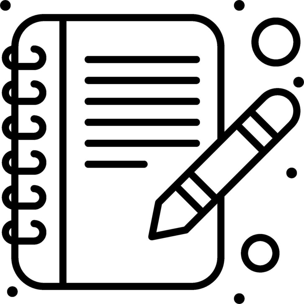 A notebook with a pen and a notepad vector