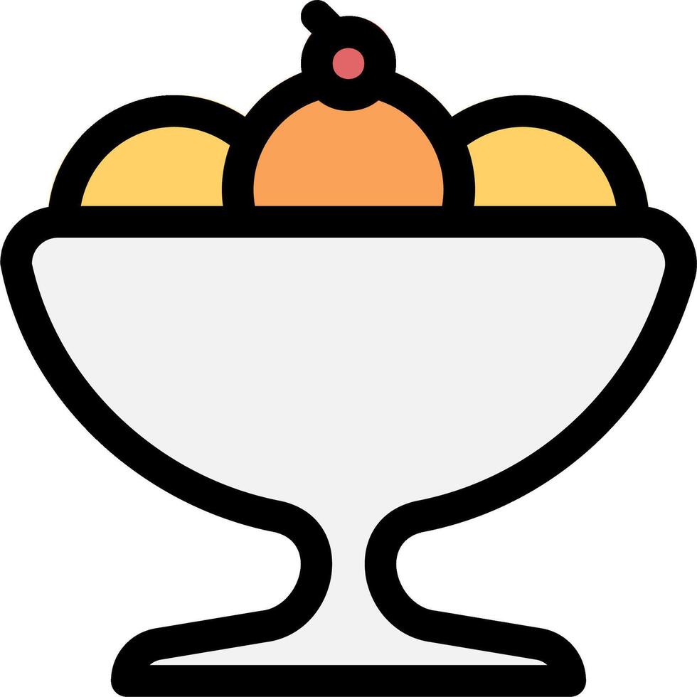 Ice cream in a bowl icon vector