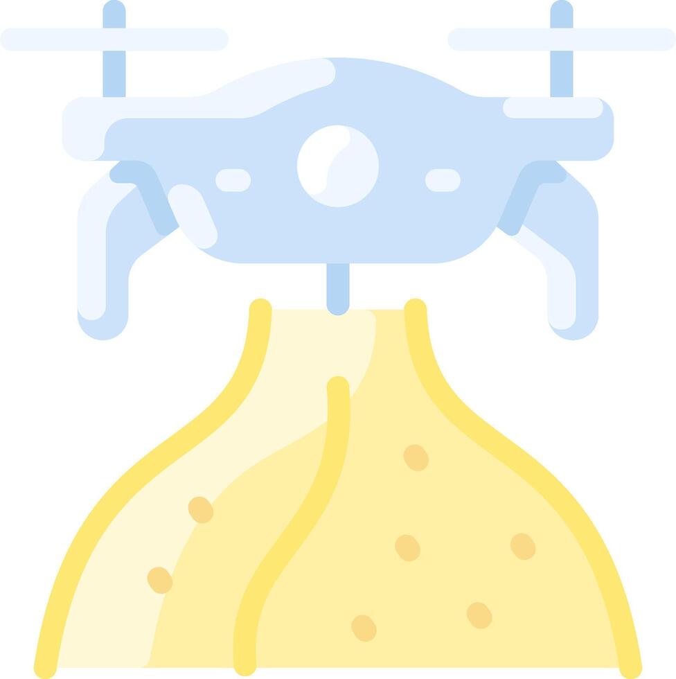 A drone flying over a bag of potatoes vector