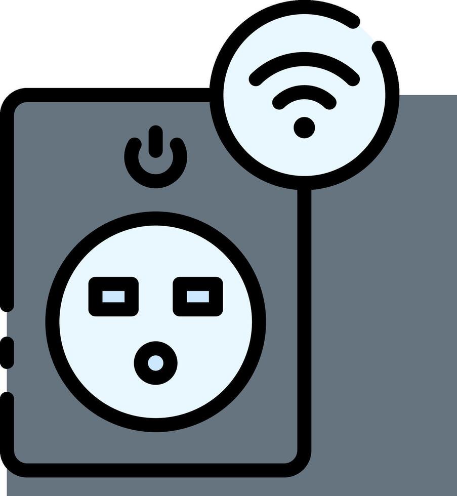 A wifi icon with a plug and a wifi symbol vector