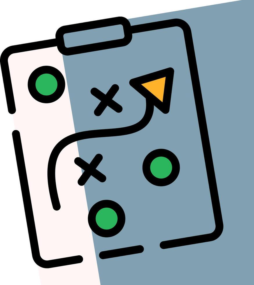 A clip board with a green arrow pointing to it vector