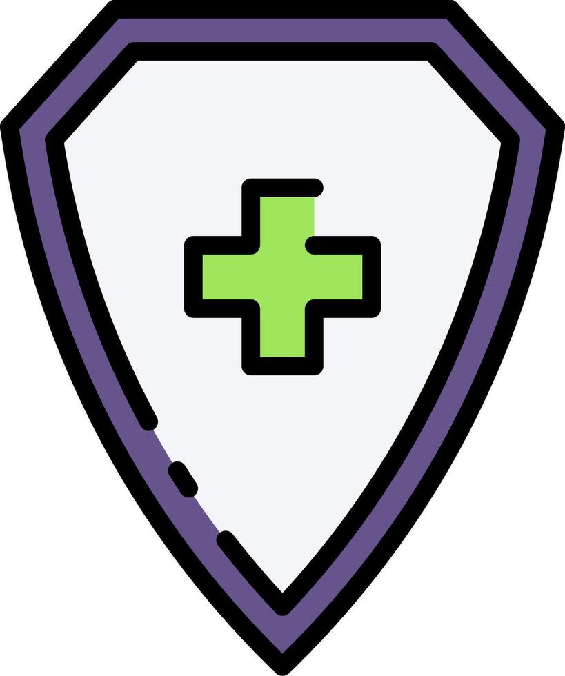 A shield with a cross on it vector