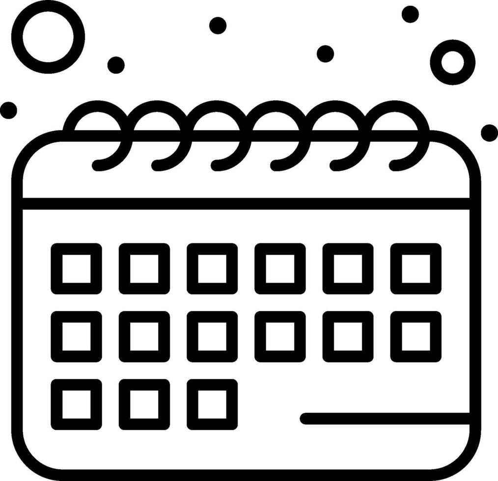 Calendar icon with dots on it vector