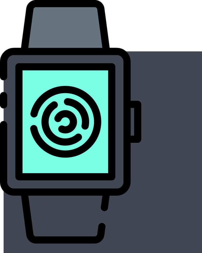 A watch with a spiral design on it vector