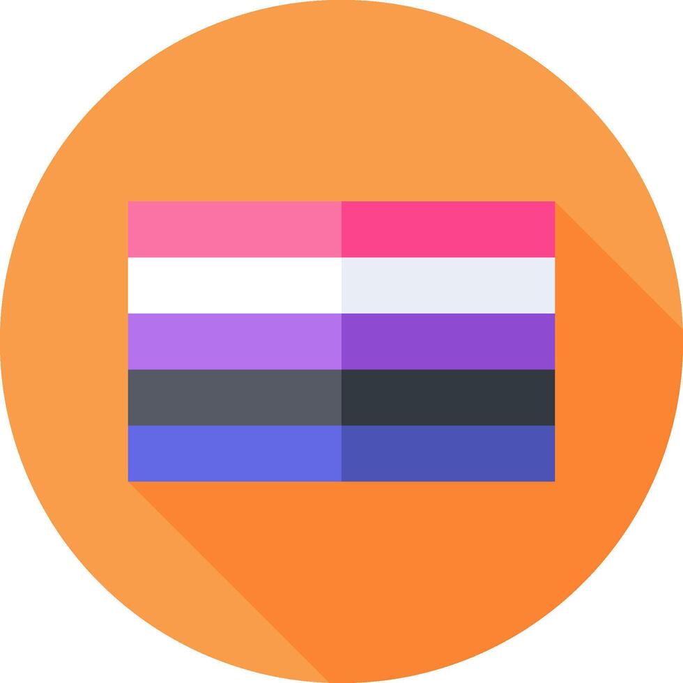 A flat icon of a rainbow flag vector