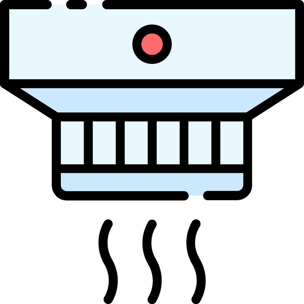 A white and blue icon of a heater vector
