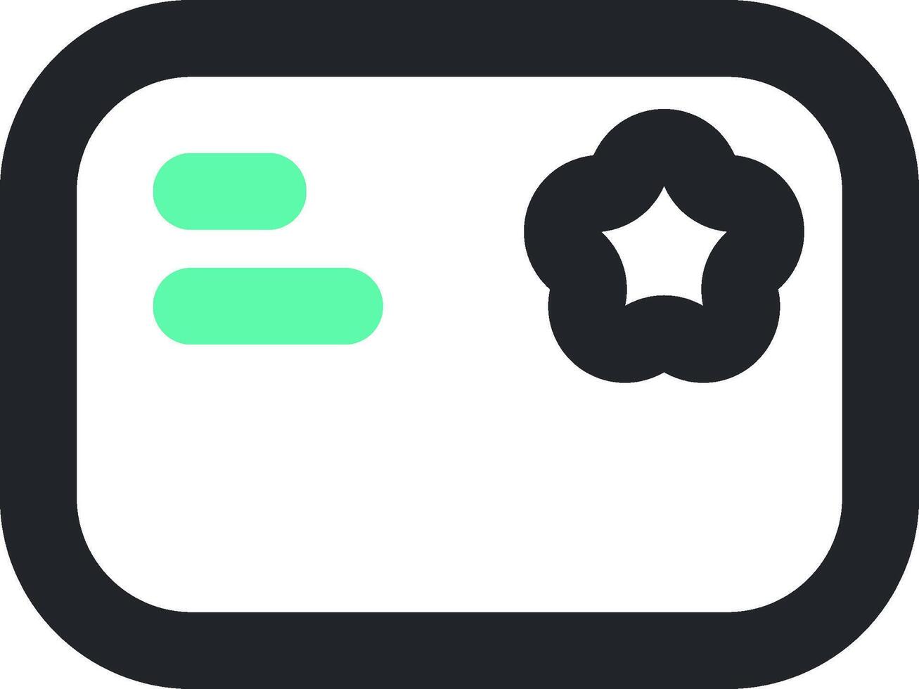 A black and green icon with a star on it vector