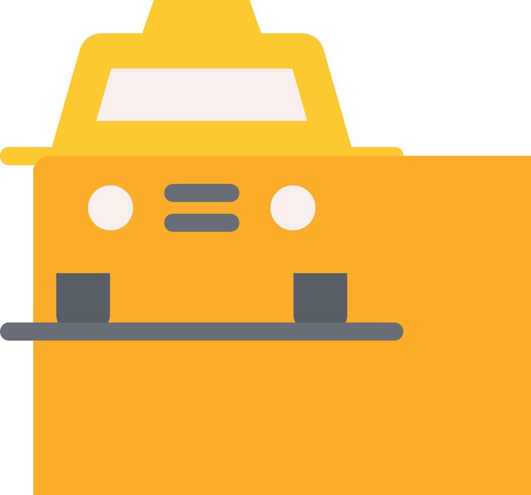 A yellow taxi cab is driving down a road vector