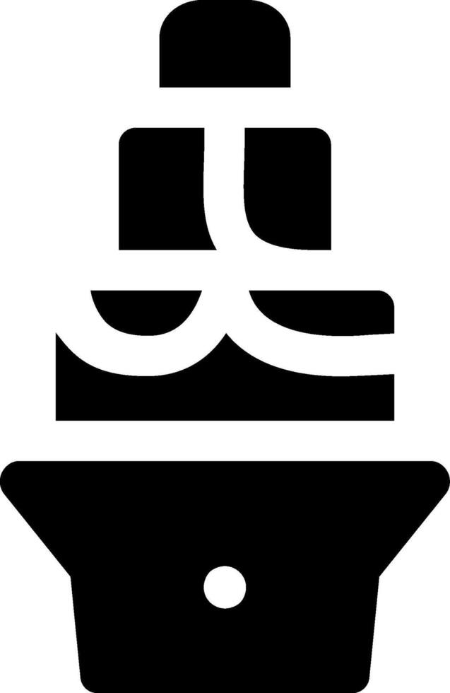 A black and white illustration of a ship vector