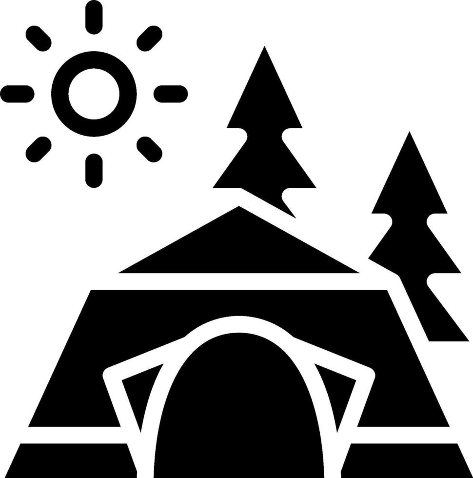 Camping tent icon vector