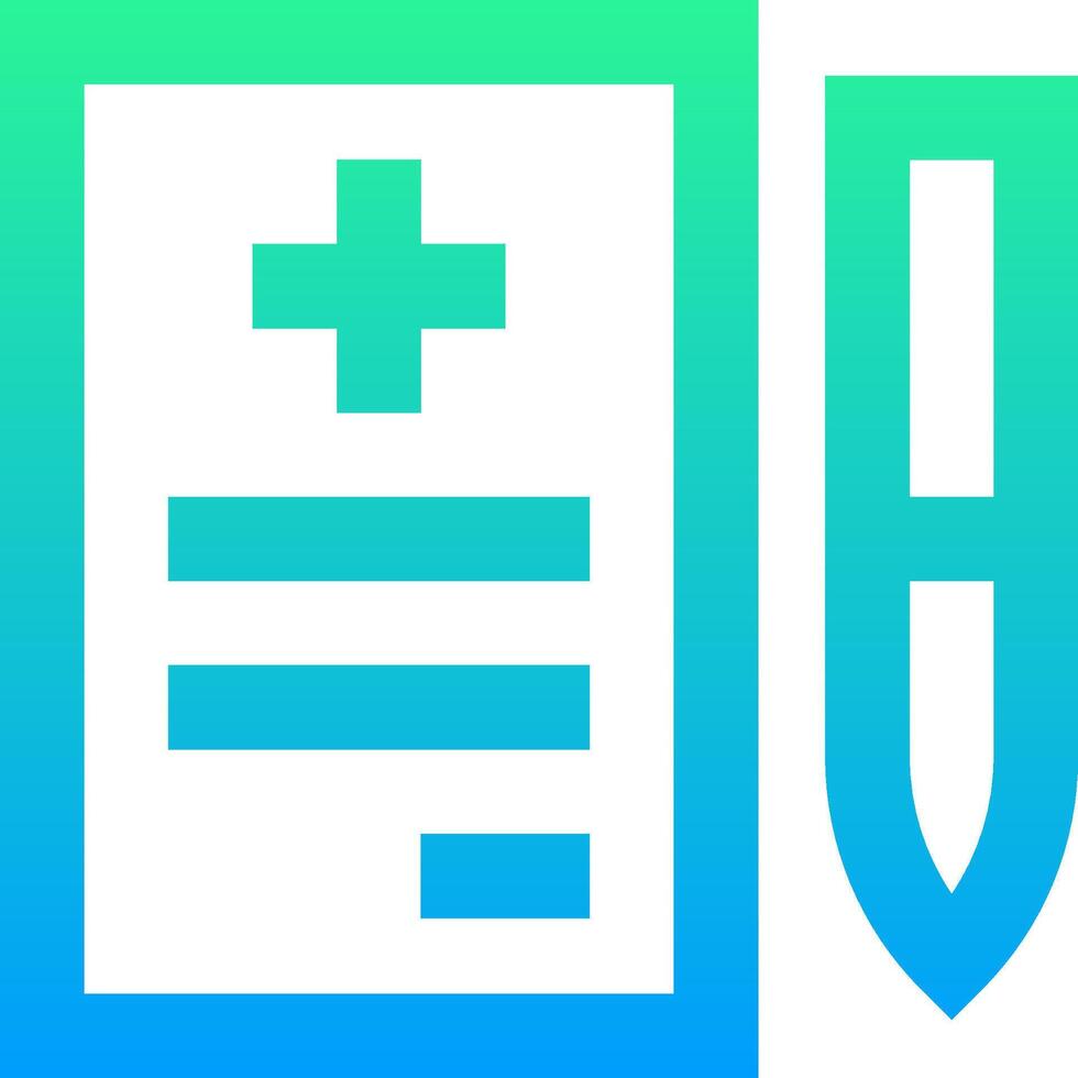 A pen and paper with a cross on it vector