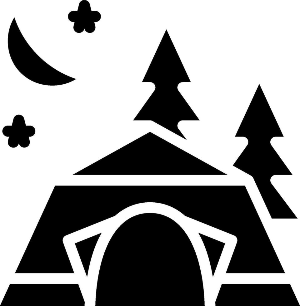 Camping tent icon vector