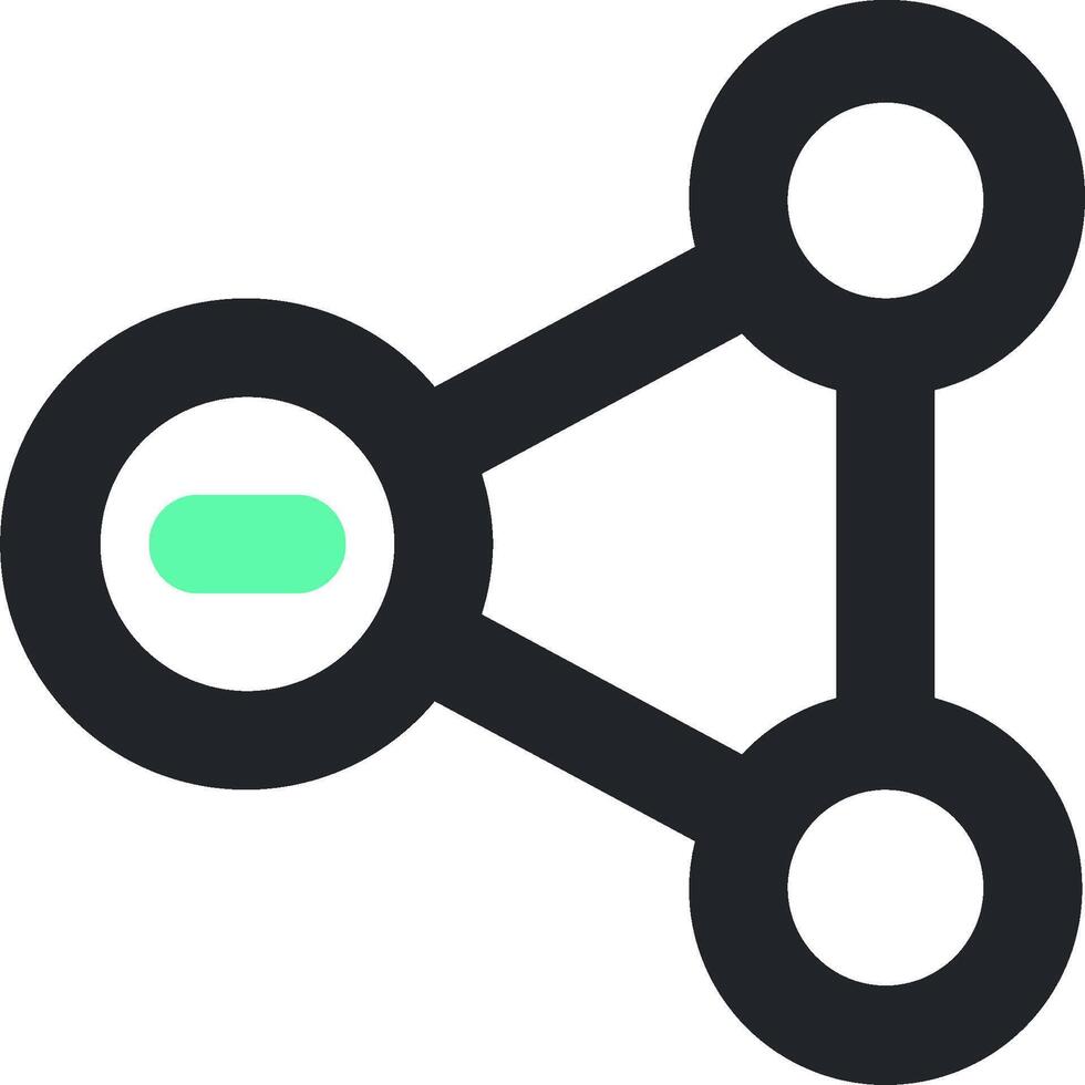 A green circle with a green dot on it vector