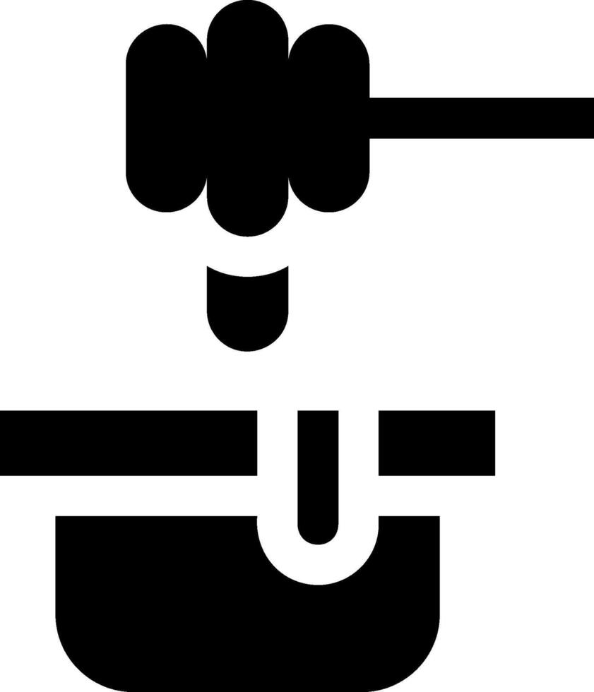 A black and white illustration of a spoon and a bowl vector