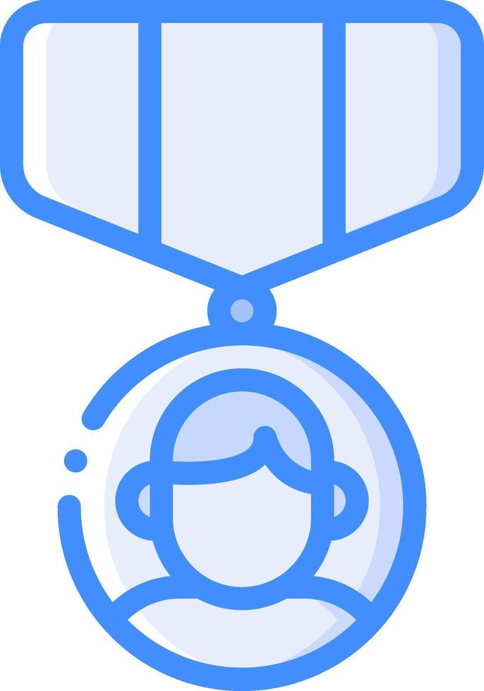 A medal with a person in the center vector