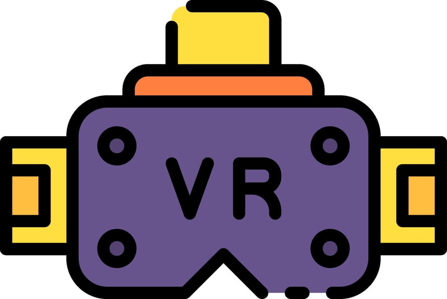 Vr goggles icon vector