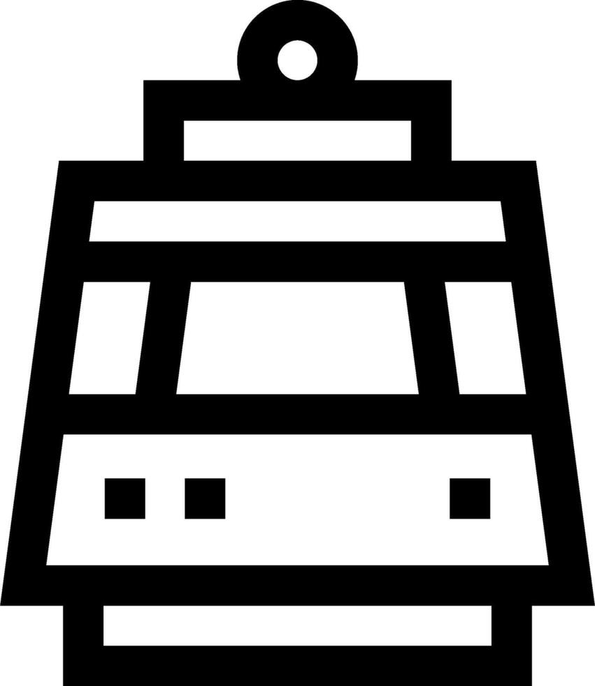 A black and white image of a train vector