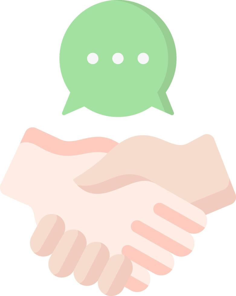 Handshake with speech bubble vector