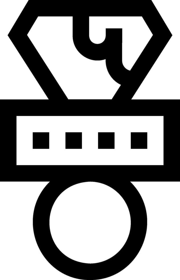 A black and white logo of a diamond vector