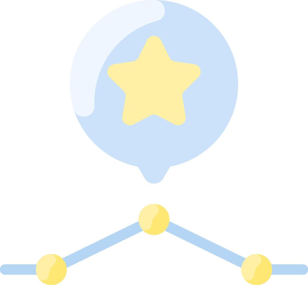 A star and a balloon with a chain vector