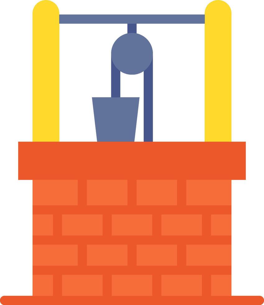 A brick wall with a machine on top vector