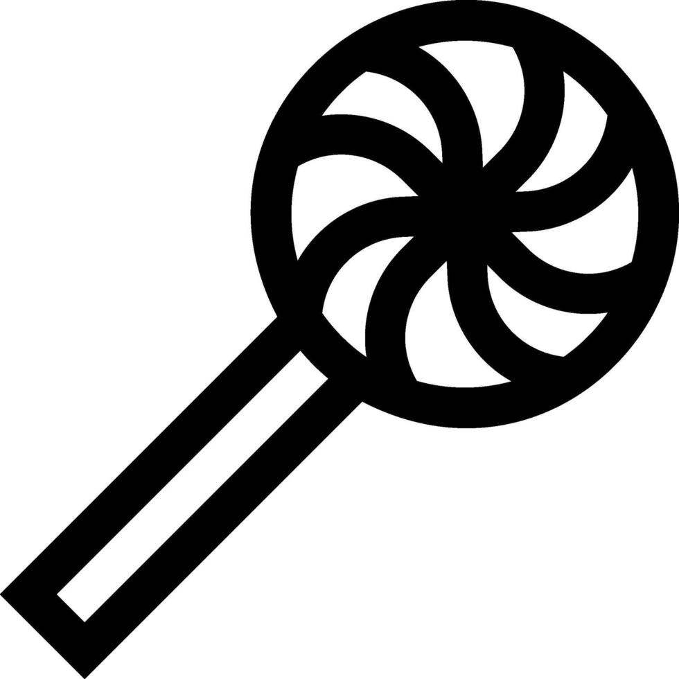 A black and white illustration of a lollipop vector