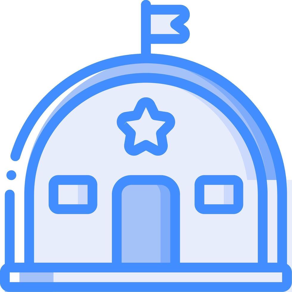 A blue house with a star on top vector
