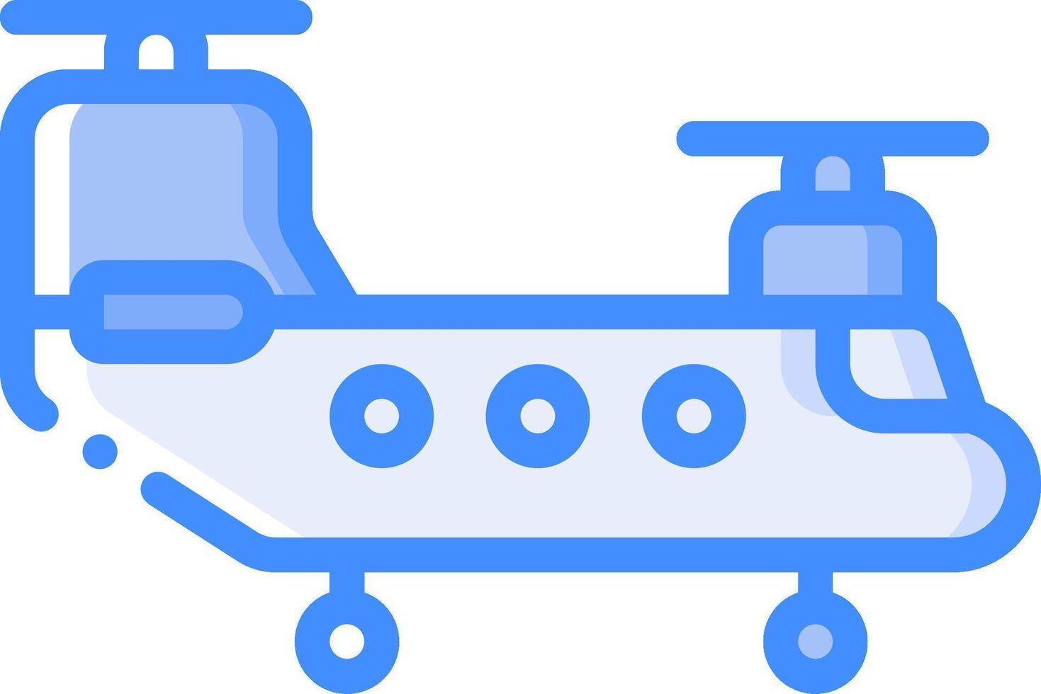 A blue and white airplane icon vector