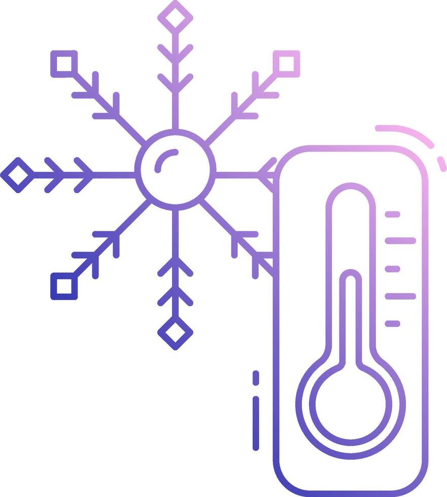 A thermometer and snowflake icon vector