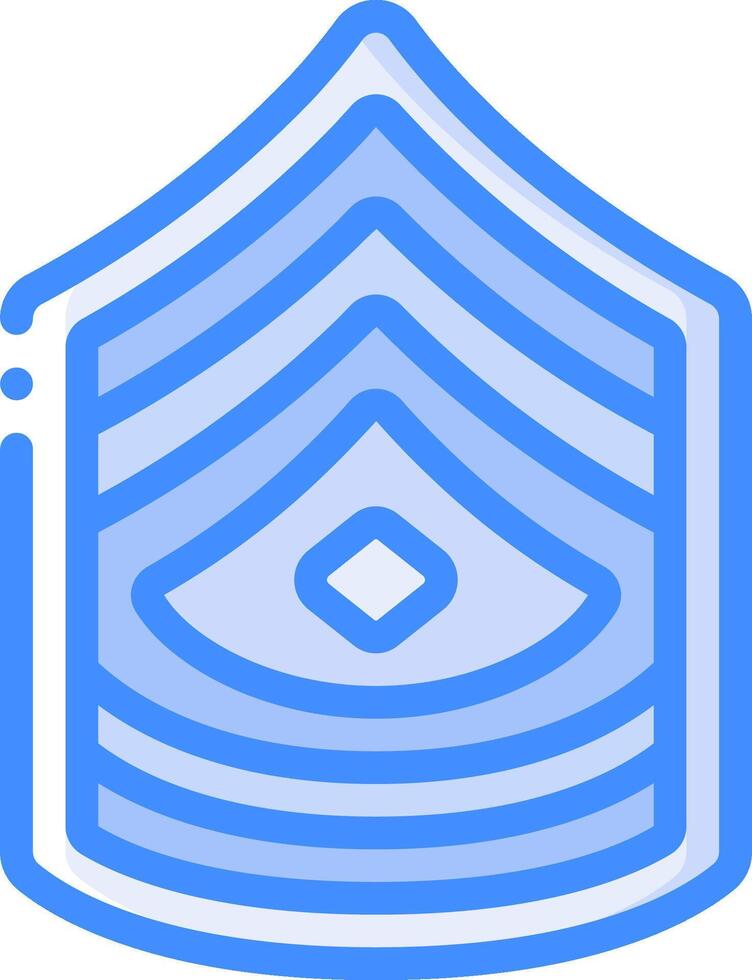 The army rank insignia is shown in blue vector