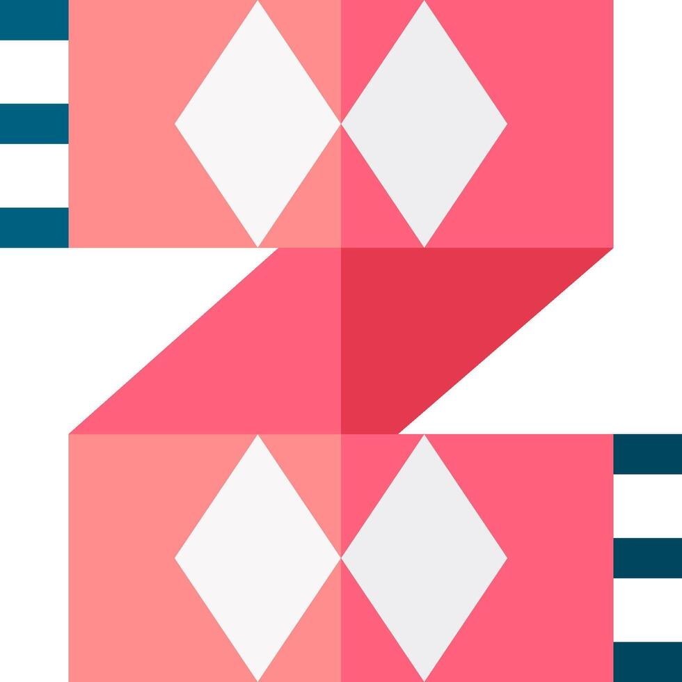 A pink and white logo with a diamond shape vector