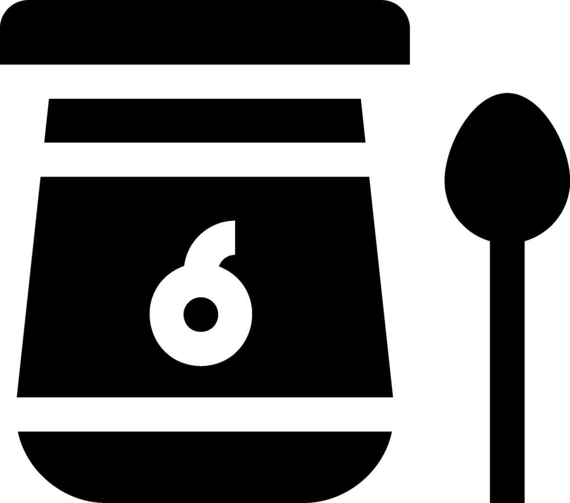 A jar of jam and spoon icon vector