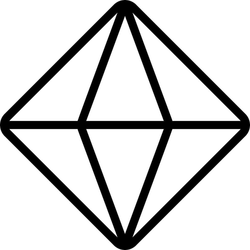 A black and white diamond icon vector