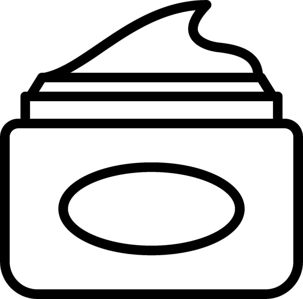 A jar of cream with a white background vector