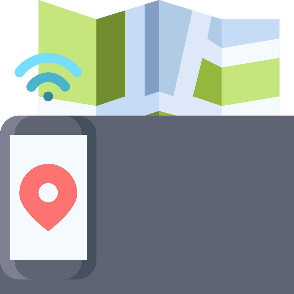 Mobile gps location tracking vector