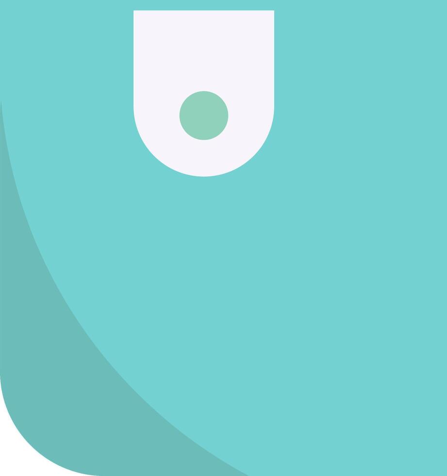 A blue and white square with a green dot vector