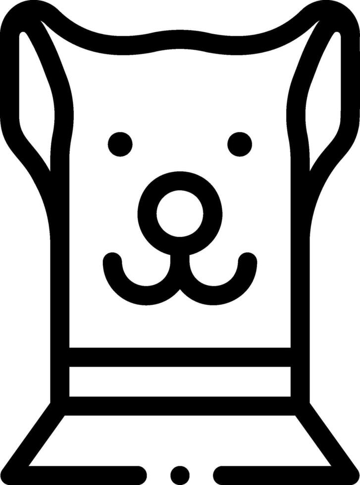 A black and white drawing of a dog's head vector