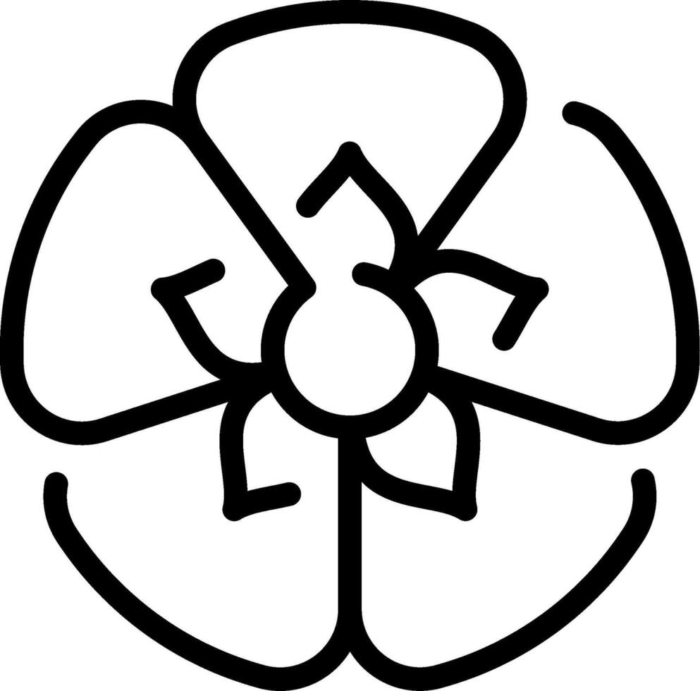 A black and white drawing of a flower vector