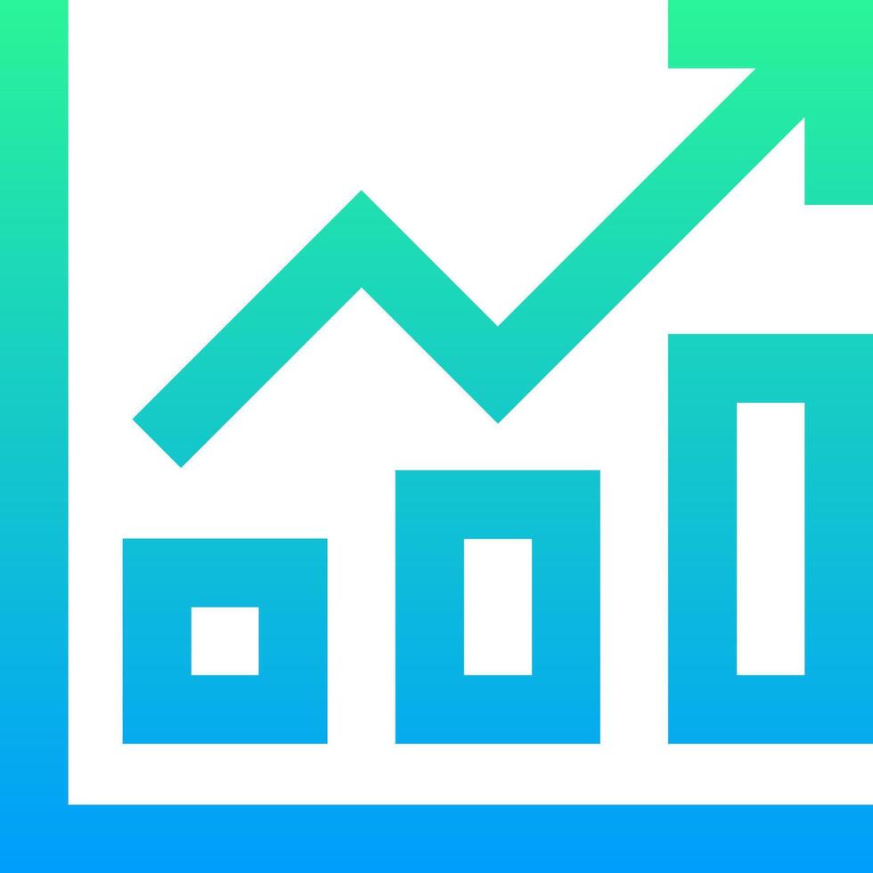 A graph showing an upward trend vector