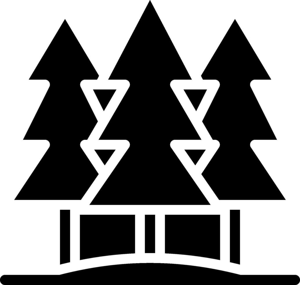 A black and white image of three trees vector