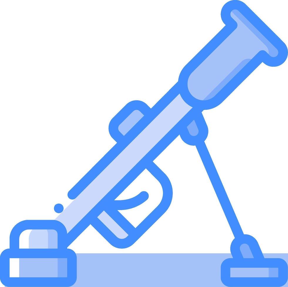A blue telescope icon on a white background vector